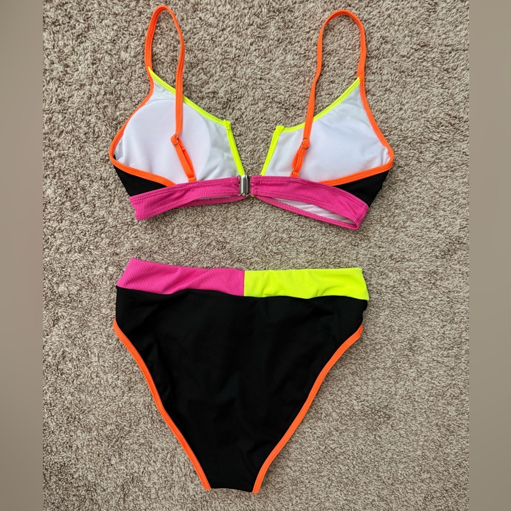 Neon Colorblock Bikini Set - Picture 6 of 8